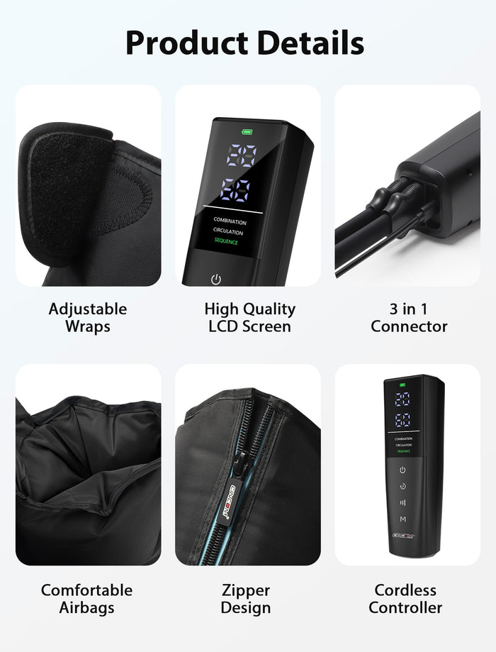 CINCOM Cordless Leg Compression Massager Boots