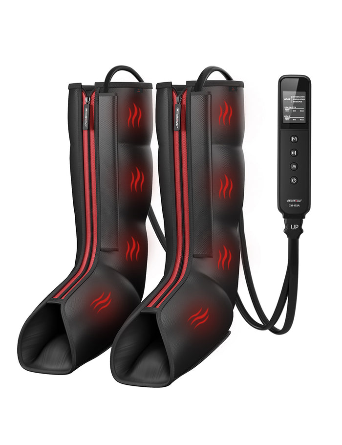 CINCOM Easy-Zip Foot & Calf Air Compression Massager with Heat