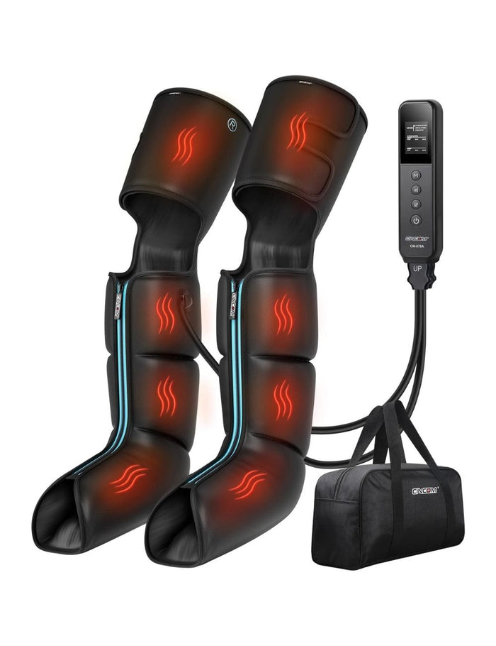 CINCOM Easy-Zip Foot & Calf Air Compression Massager with Heat