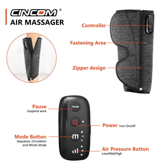 CINCOM Portable & Electric Calf Massager 028A-Single