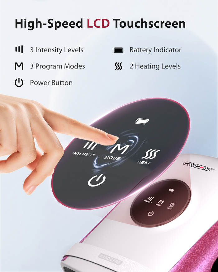CINCOM Split-Finger Hand Massager with Heat & Air Compression