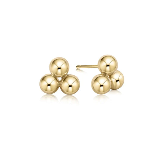 classic cluster stud - 6mm gold