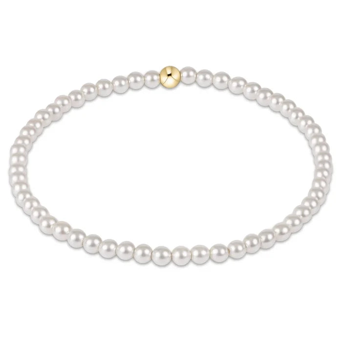 classic pearl 3mm bead bracelet