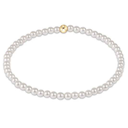classic pearl 3mm bead bracelet