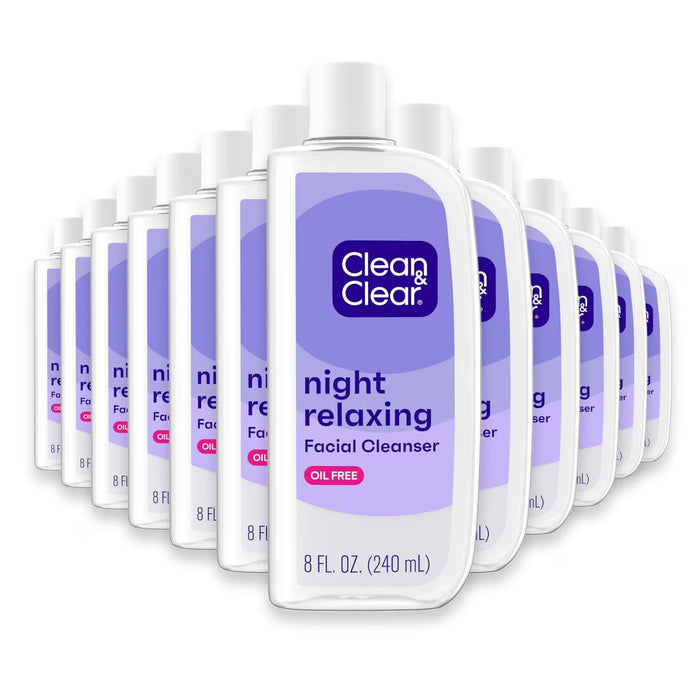 Clean & Clear Night Relaxing Deep Cleaning Face Wash -  8 oz - 24 Pack