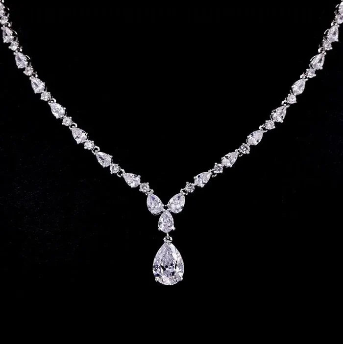 Wedding Jewelry - 3-Piece Cubic Zirconia Bridal Jewelry Set - Available in Silver, Rose Gold and Yellow Gold
