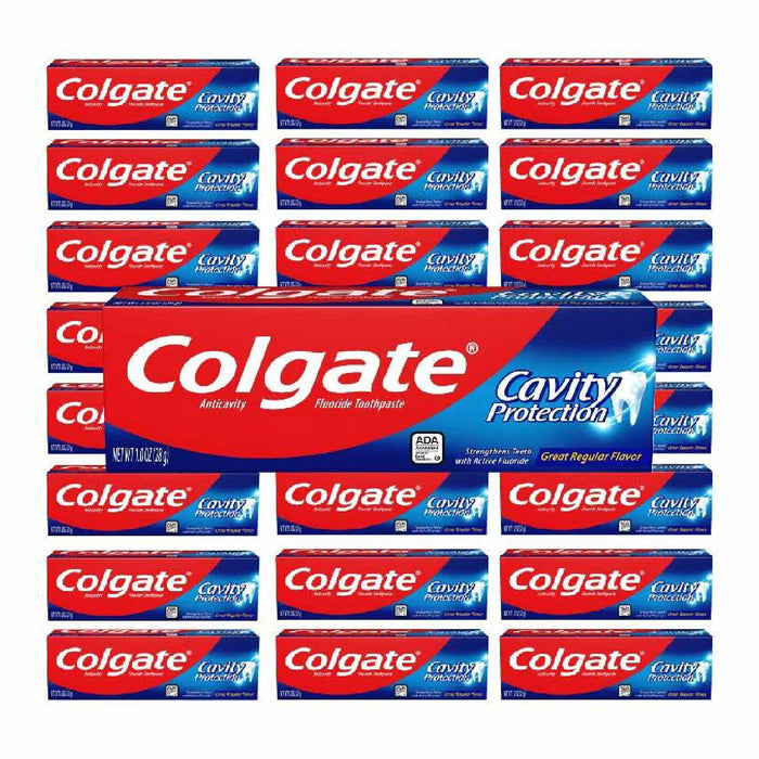 Colgate Cavity Protection Toothpaste w/Fluoride, Great Regular Flavor - 1 oz - 24 pack
