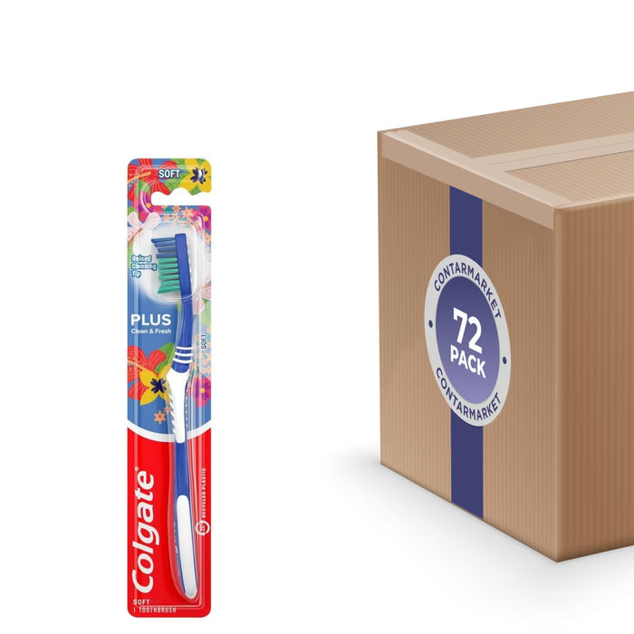 Colgate Plus Adult Full Head Soft Toothbrush - 72 Pack