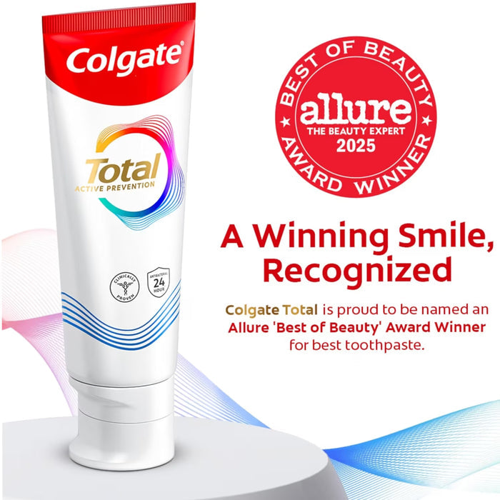 Colgate Total Active Prevention Whitening Gel Mint Fluoride Toothpaste 5.1 oz - Twin Pack- 12 Pack