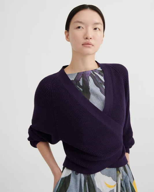 COMPOSURE CARDIGAN in Dahlia by Kowtow Australia