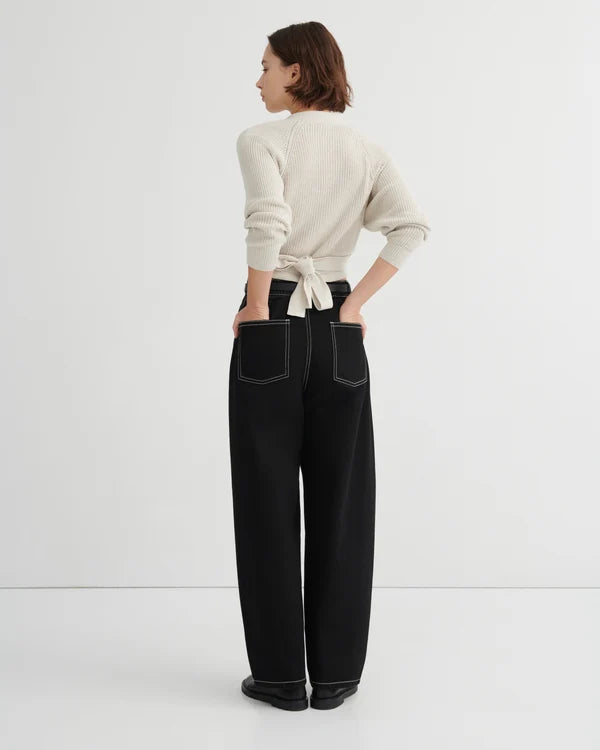 COMPOSURE CARDIGAN in Oat Melange by Kowtow Australia