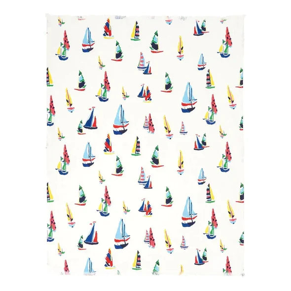 Cotton Sailboat Throw