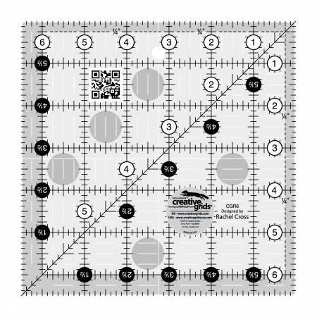 6.5" square non slip 45 degree line