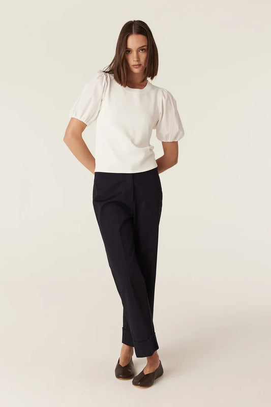 CREPE SPRING TOP | White - Darling & Domain