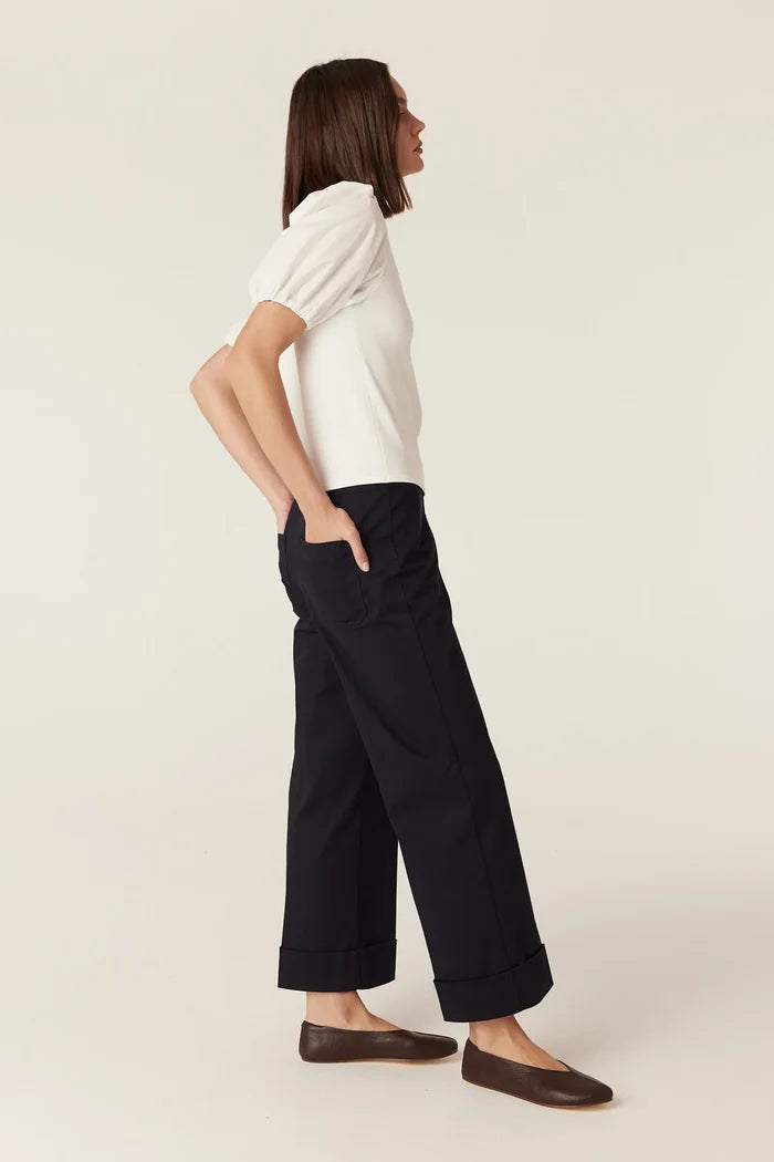 CREPE SPRING TOP | White - Darling & Domain