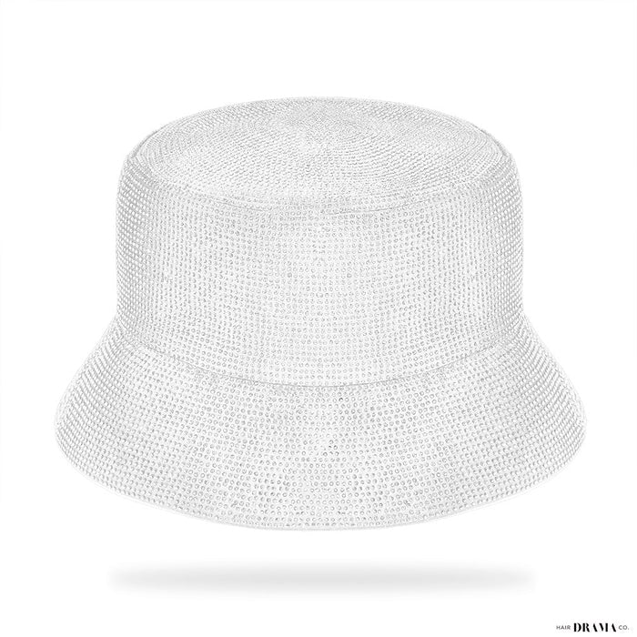 Crystal Bucket Hat - White