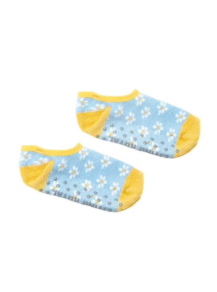 Daisies Fuzzy Ankle Slipper Socks