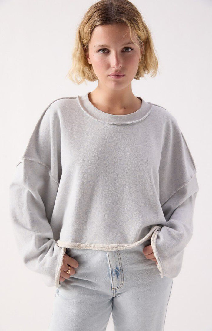 DANTOWN SWEATSHIRT DAN03AE in Sky Blue Melange by American Vintage