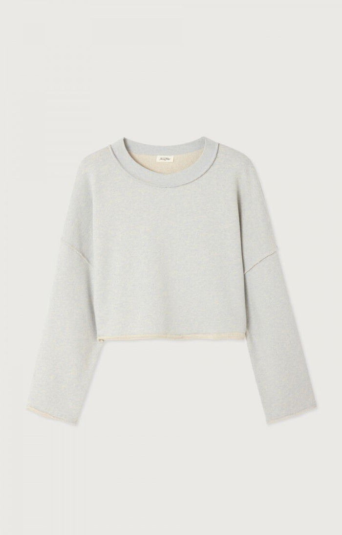 DANTOWN SWEATSHIRT DAN03AE in Sky Blue Melange by American Vintage
