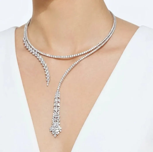 Wedding Jewelry - Crystal Bridal Necklace Set - Available in Silver and Gold