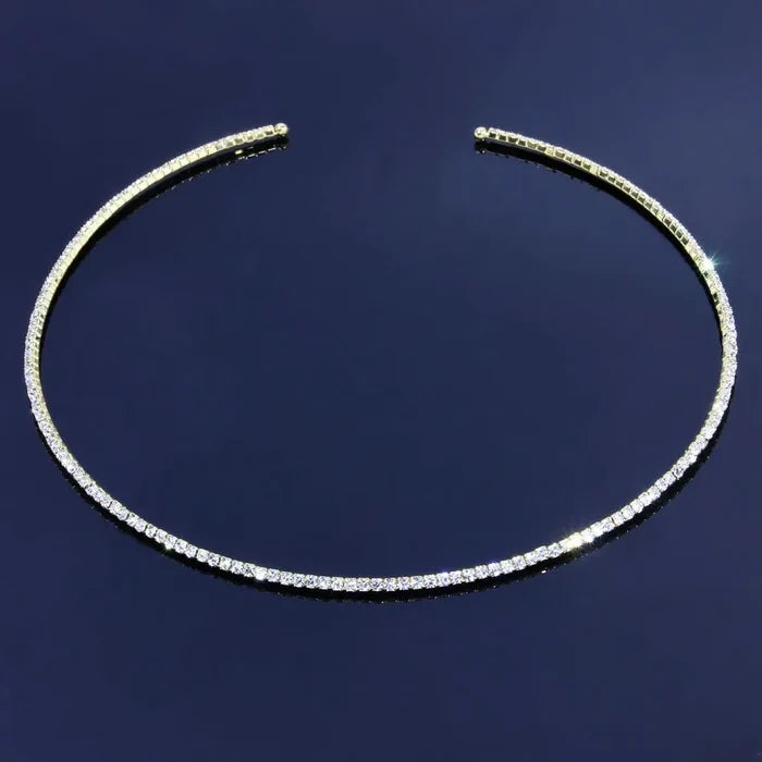 Wedding Jewelry - Crystal Bridal Necklace Set - Available in Silver and Gold