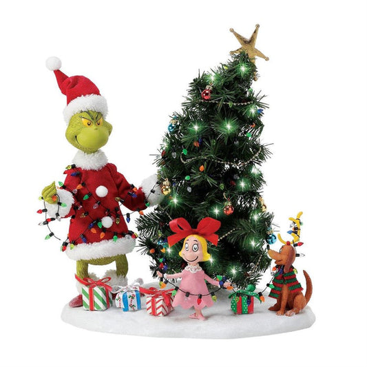 Department 56 Possible Dreams Dr. Seuss The Grinch Who-Ville Tree Trimming Party Lit Figurine