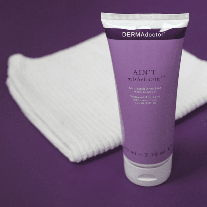 DERMAdoctor Ain't Misbehaving Medicated AHA/BHA Acne Cleanser 210ml - Beauty Tribe