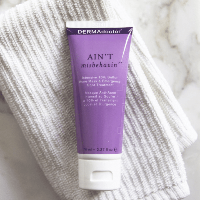 DERMAdoctor Ain't Misbehaving Intensive 10% Sulfur Acne Mask & Emergency Spot Treatment 70ml - Beauty Tribe