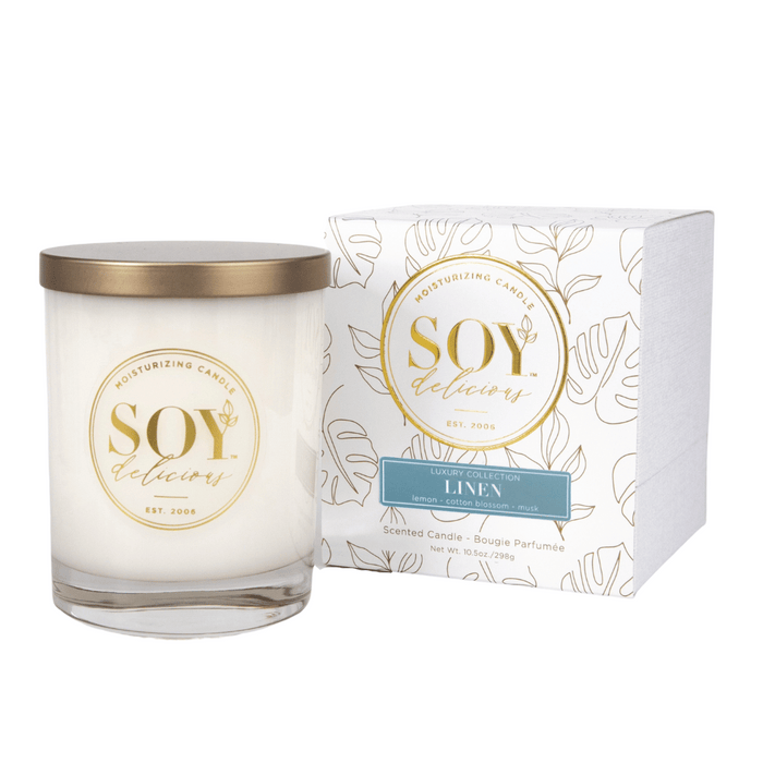 DISCONTINUED - Linen Full Size Candle | Soy Delicious
