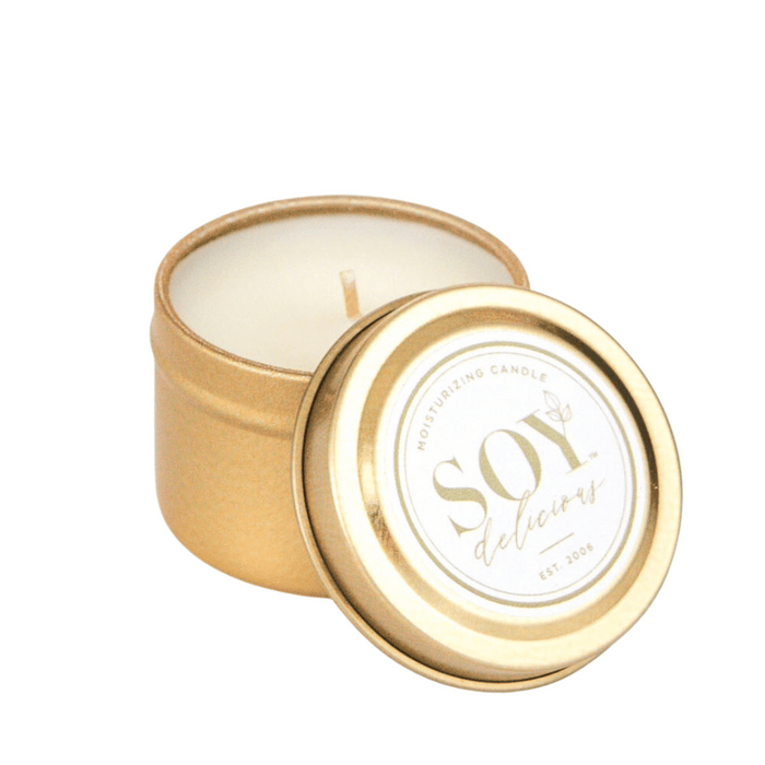 DISCONTINUED - Oudwood Musk Travel Tin Candle | Soy Delicious