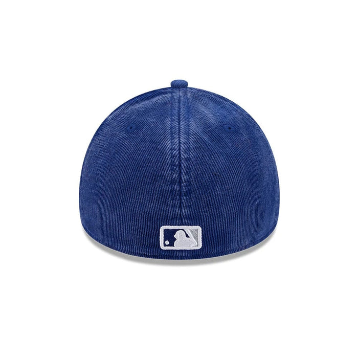Pictured is this MLB Quickstrike Snow Wash Cord LA Dodgers 59FORTY A-Frame Fitted cap in dark blue. 7