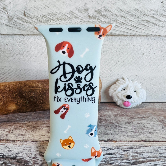 Dog Kisses Print Silicone Band For Apple Watch