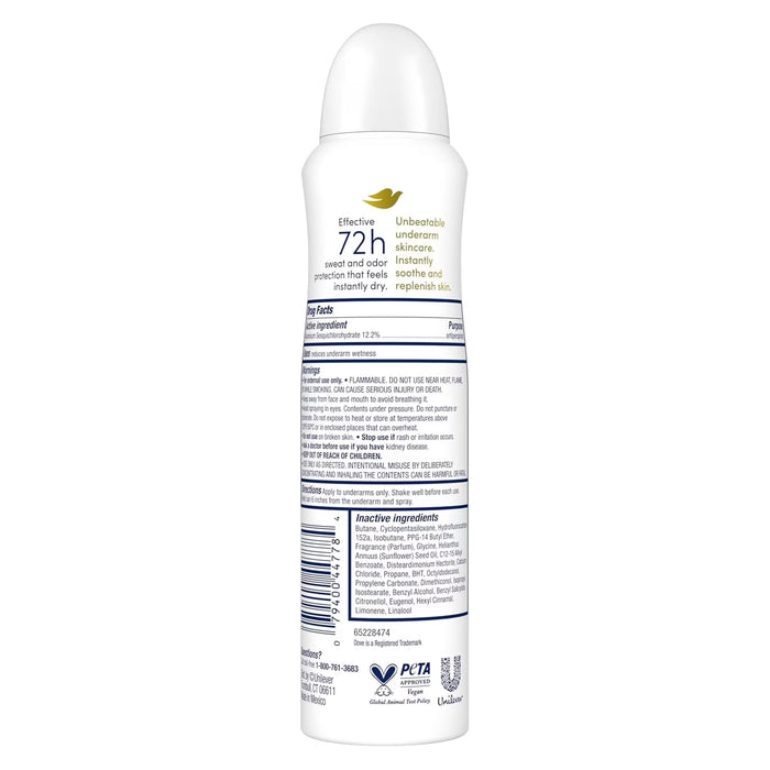 Dove Advanced Care Invisible Sheer Fresh Antiperspirant Deodorant Spray - 3.8 oz - 12 Pack