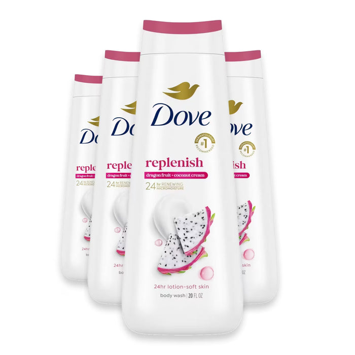 Dove Replenishing Body Wash Dragon Fruit & Coconut Cream - 20 oz - 4 Pack