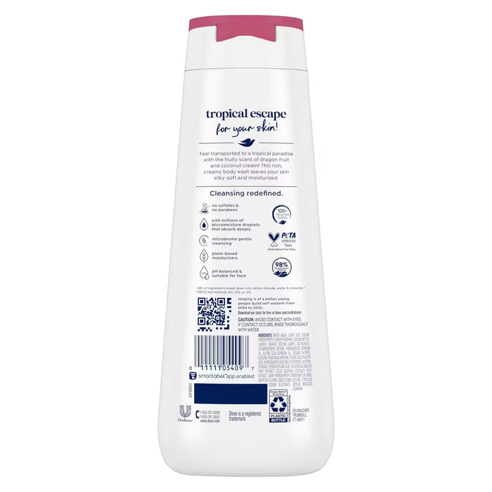 Dove Replenishing Body Wash Dragon Fruit & Coconut Cream - 20 oz - 4 Pack