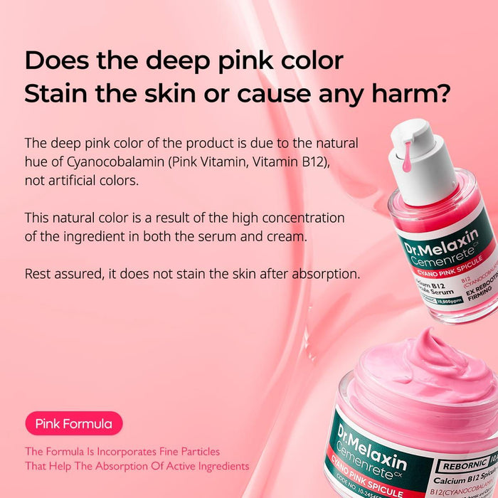 Dr. melaxin calcium cemenrete cyano pink cream 50gm