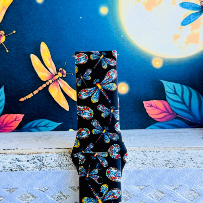 Dragonfly Dreams Print Silicone Band For Samsung Watch