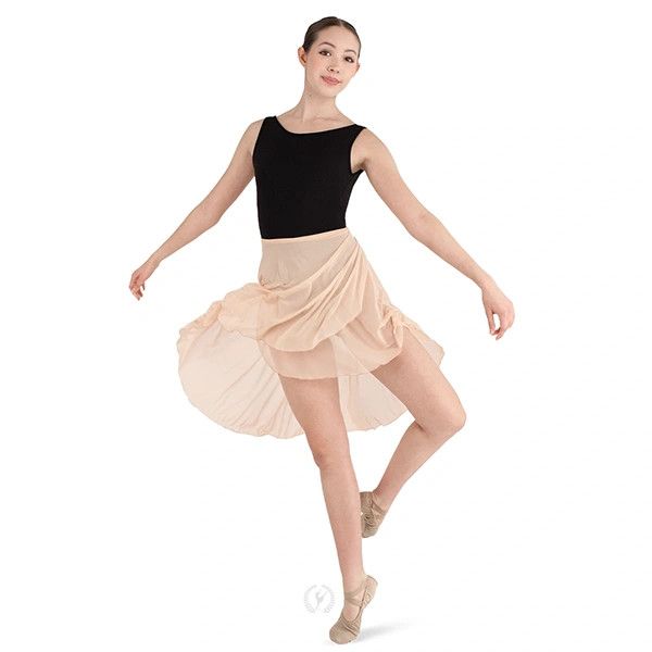 Dramatic Wrap Mesh Skirt