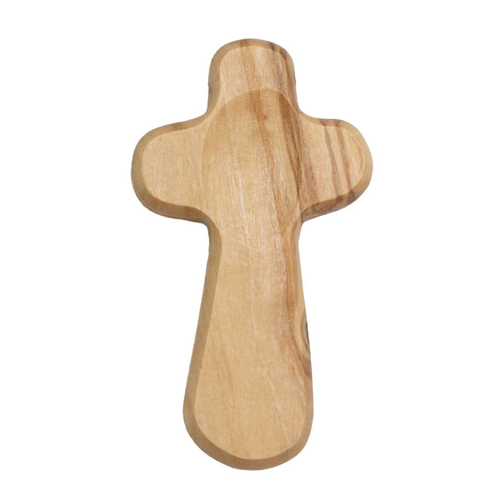 Duea Olive Wood Pocket Prayer Cross- Sold Individually