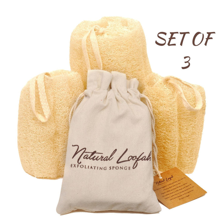 100% Egyptian Loofah Sponge Sets - Papa Bear Care