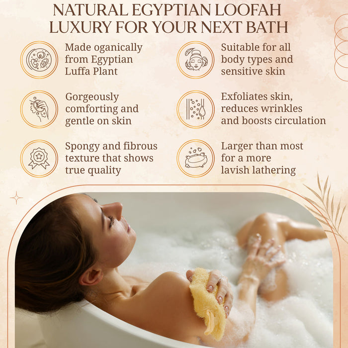 100% Egyptian Loofah Sponge Sets - Papa Bear Care