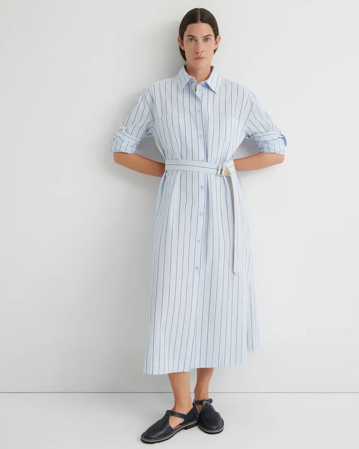 ELEMENTARY DRESS in Cloud Stripe by Kowtow Australia