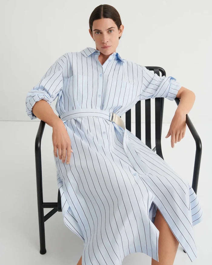 ELEMENTARY DRESS in Cloud Stripe by Kowtow Australia