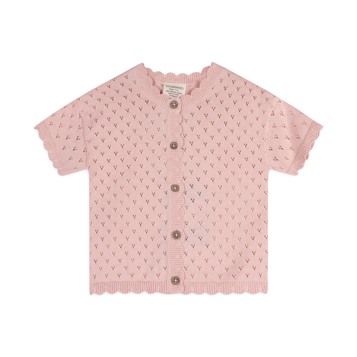 Emily Pointelle Baby Shirt Front (Organic Cotton)