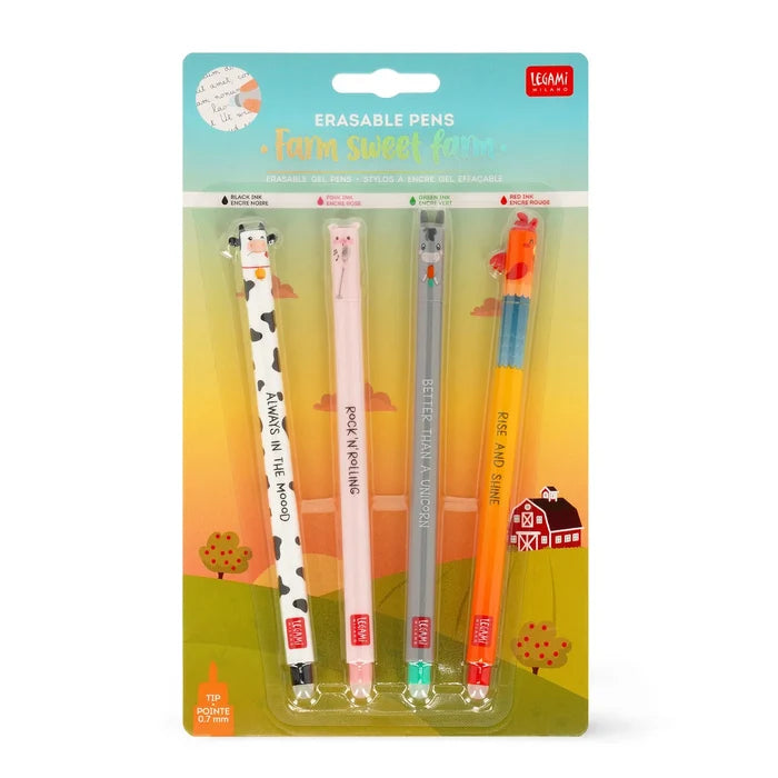 Erasable Gel Pens - Farm Sweet Farm