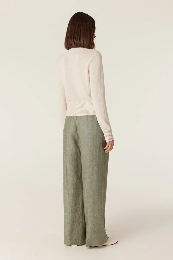 EVELYN LINEN PANT | Green - Darling & Domain