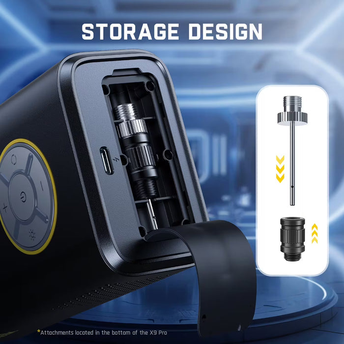 Fanttik X9 Pro Portable Tire Inflator - 5 Piece