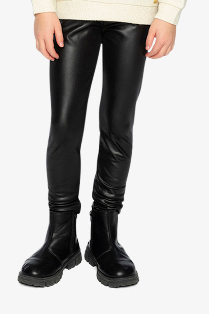 Faux Leather Leggings Black-1