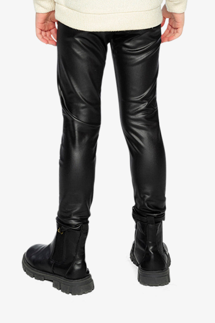 Faux Leather Leggings Black-3