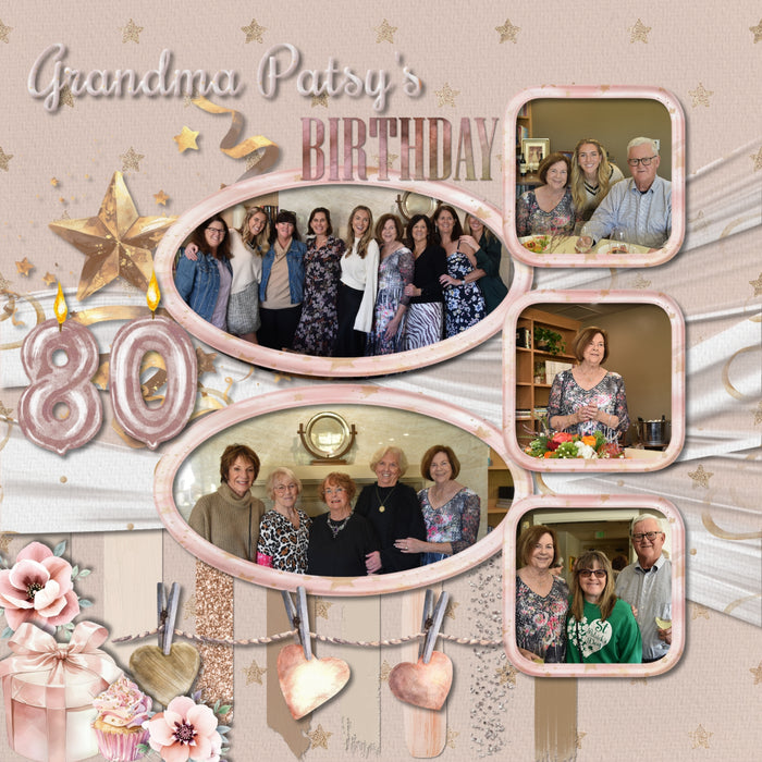 Celebrate the woman or girl in your life with these feminine watercolor embellishments, papers, word art, and clusters by Lucky Girl Creative digital art for digital scrapbooking. Great for birthday, girls night out, celebrations, and other girly activities. Embellishments include kitty, cat, balloon, banner, bunting, bathtub, book, bouquet, flowers, cake, candle, chair, clipboard, dress, confetti, streamer, crown, champagne, coffee, wine, envelope, avocado toast, Bundt cake, cheese, chocolate, strawberries